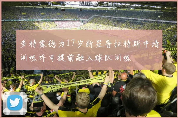 多特蒙德为17岁新星普拉特斯申请训练许可提前融入球队训练
